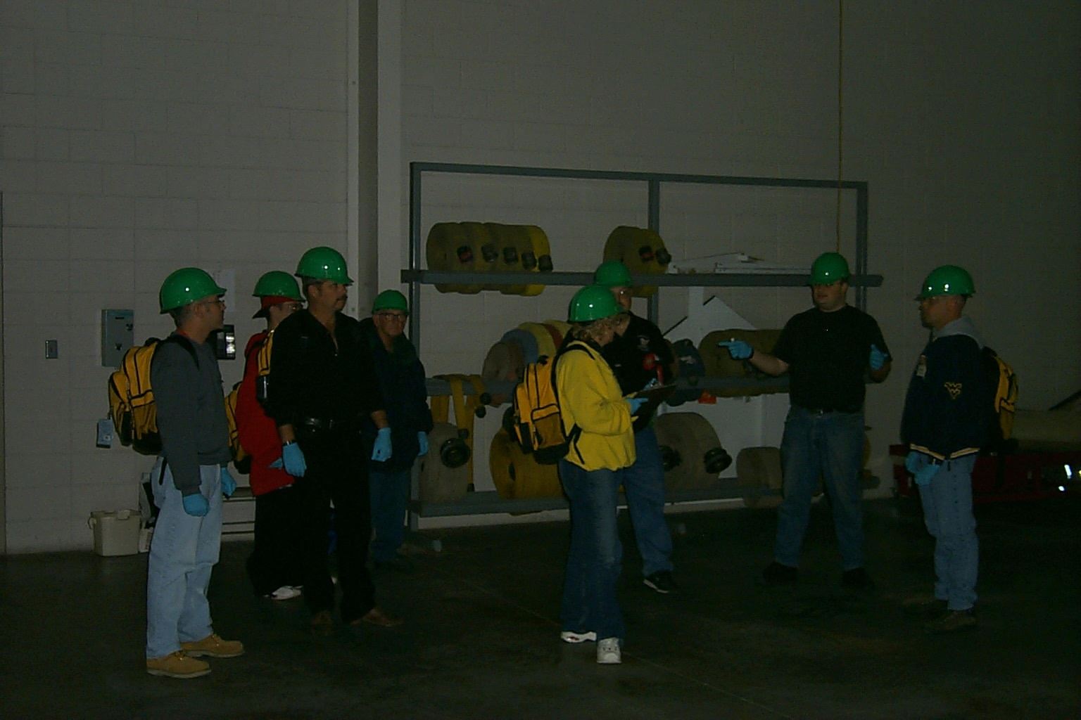 Group with Green Helmets